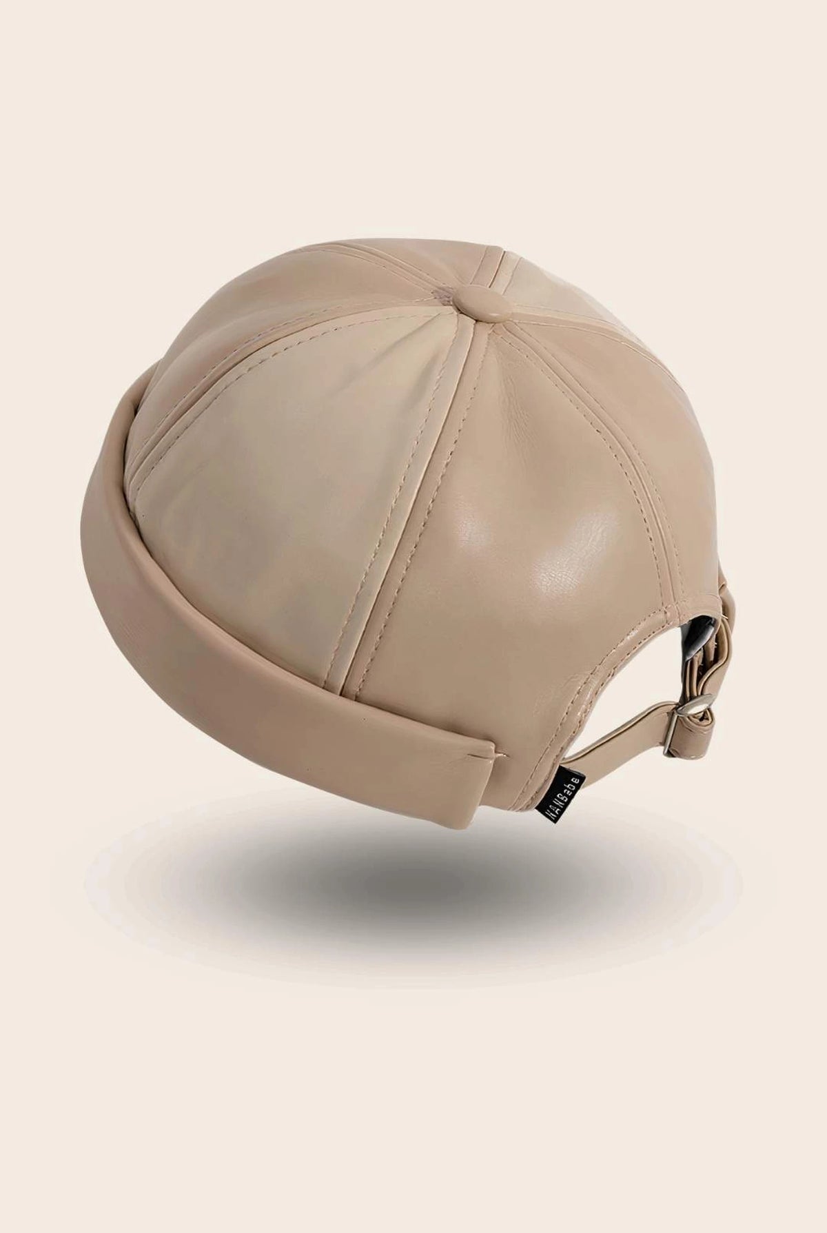Bonnet docker Rétro crème & blanc cassé, packshot vue de profil