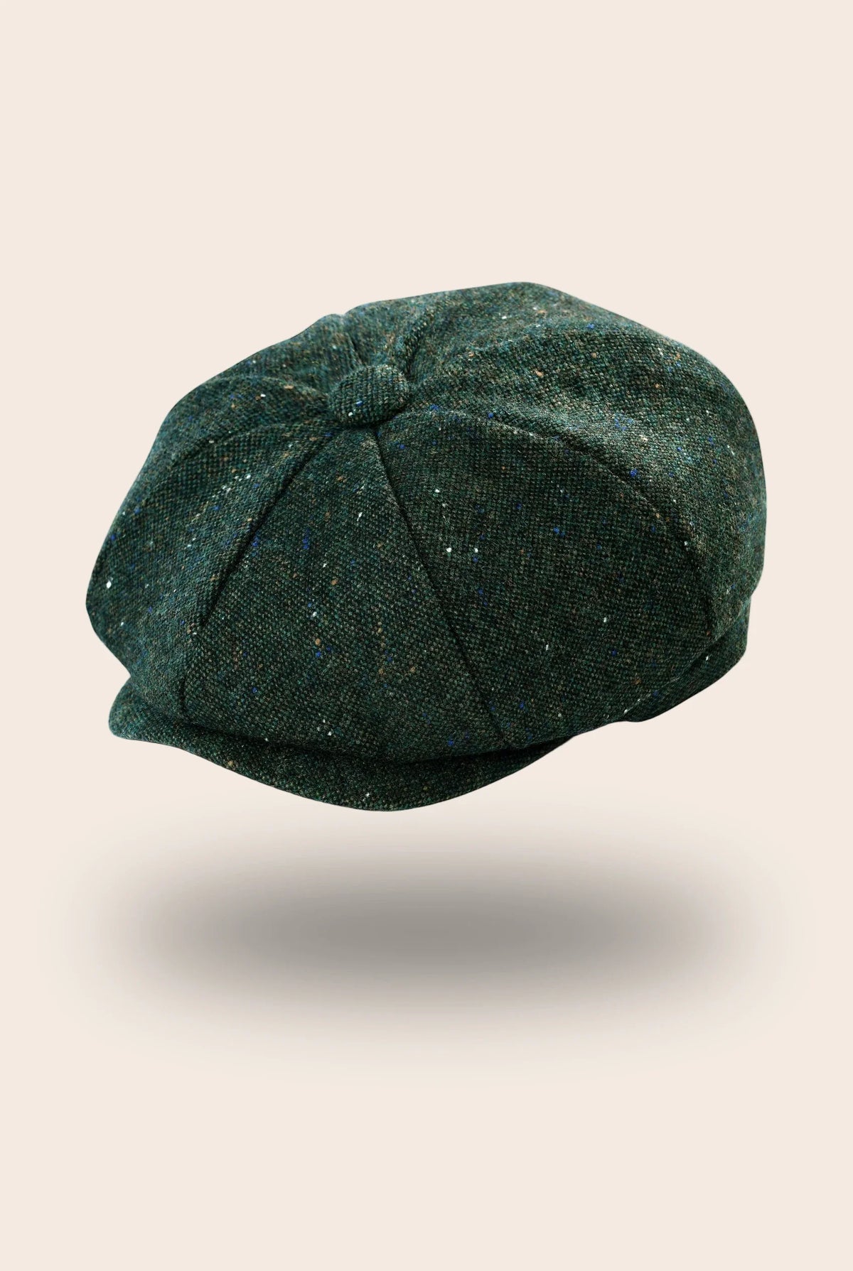Casquette gavroche femme vert chiné