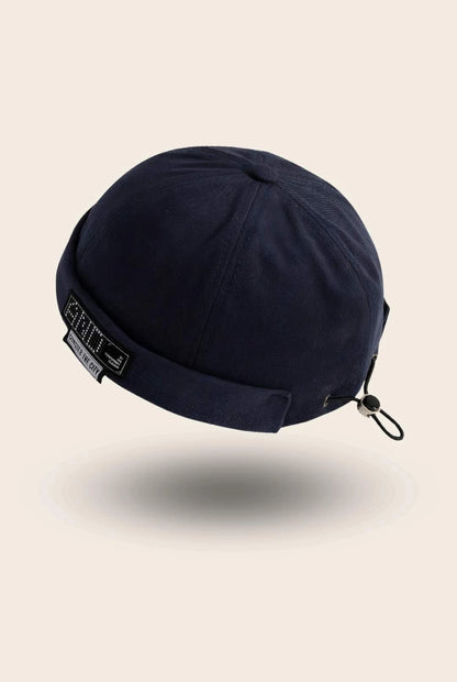 Bonnet docker And bleu, packshot vue de profil