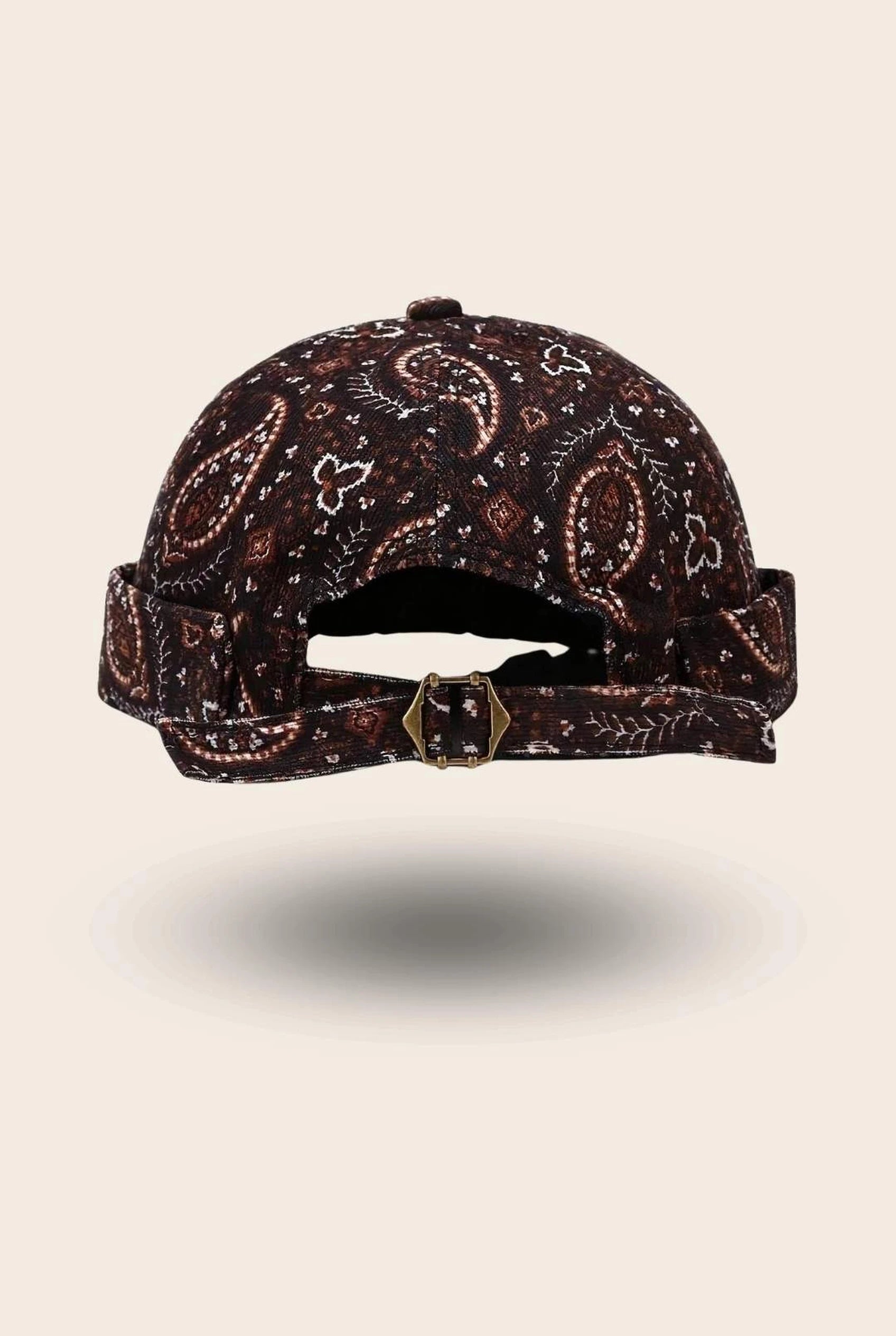 Bonnet docker Bandana marron, packshot vue de profil
