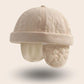 Bonnet docker Cache Oreille crème, packshot vue de profil