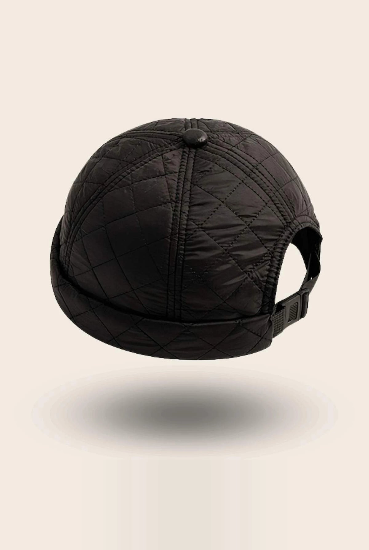 Bonnet docker Cache Oreille noir, packshot vue de profil