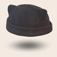 Bonnet docker Chaton noir, packshot vue de profil