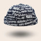 Bonnet docker Cosmopolitain bleu marine, packshot vue de profil