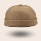 Bonnet docker Coton Piqué beige, packshot vue de profil