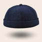 Bonnet docker Coton Piqué bleu marine, packshot vue de profil
