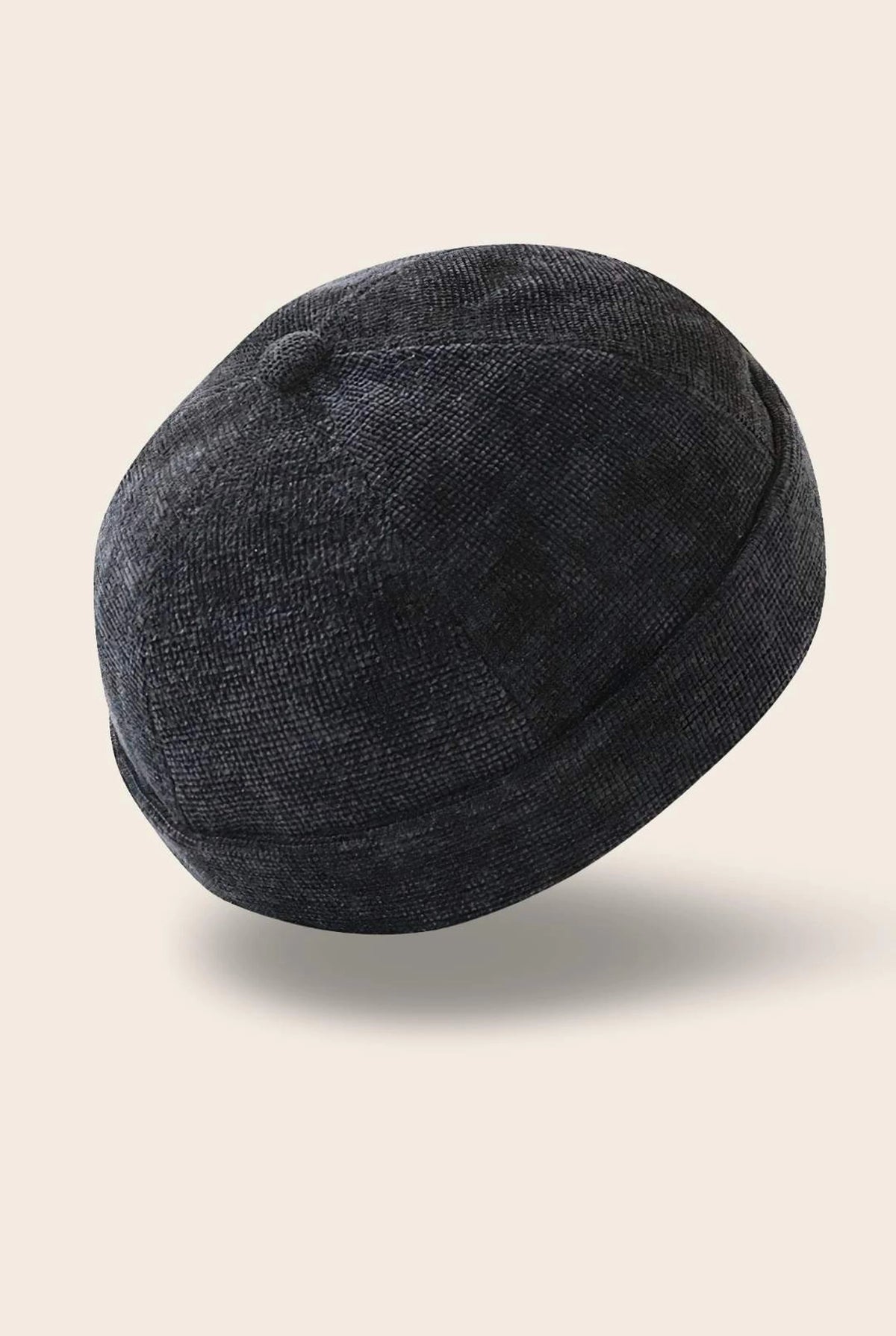 Bonnet docker Design noir, packshot vue de profil