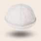 Bonnet docker Effet Laine blanc, packshot vue de profil