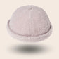 Bonnet docker Effet Laine rose, packshot vue de profil