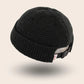 Bonnet docker Grosse Maille noir, packshot vue de profil