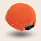 Bonnet docker Grosse Maille orange, packshot vue de profil