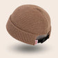 Bonnet docker Grosse Maille café, packshot vue de profil