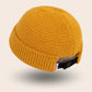 Bonnet docker Grosse Maille jaune, packshot vue de profil