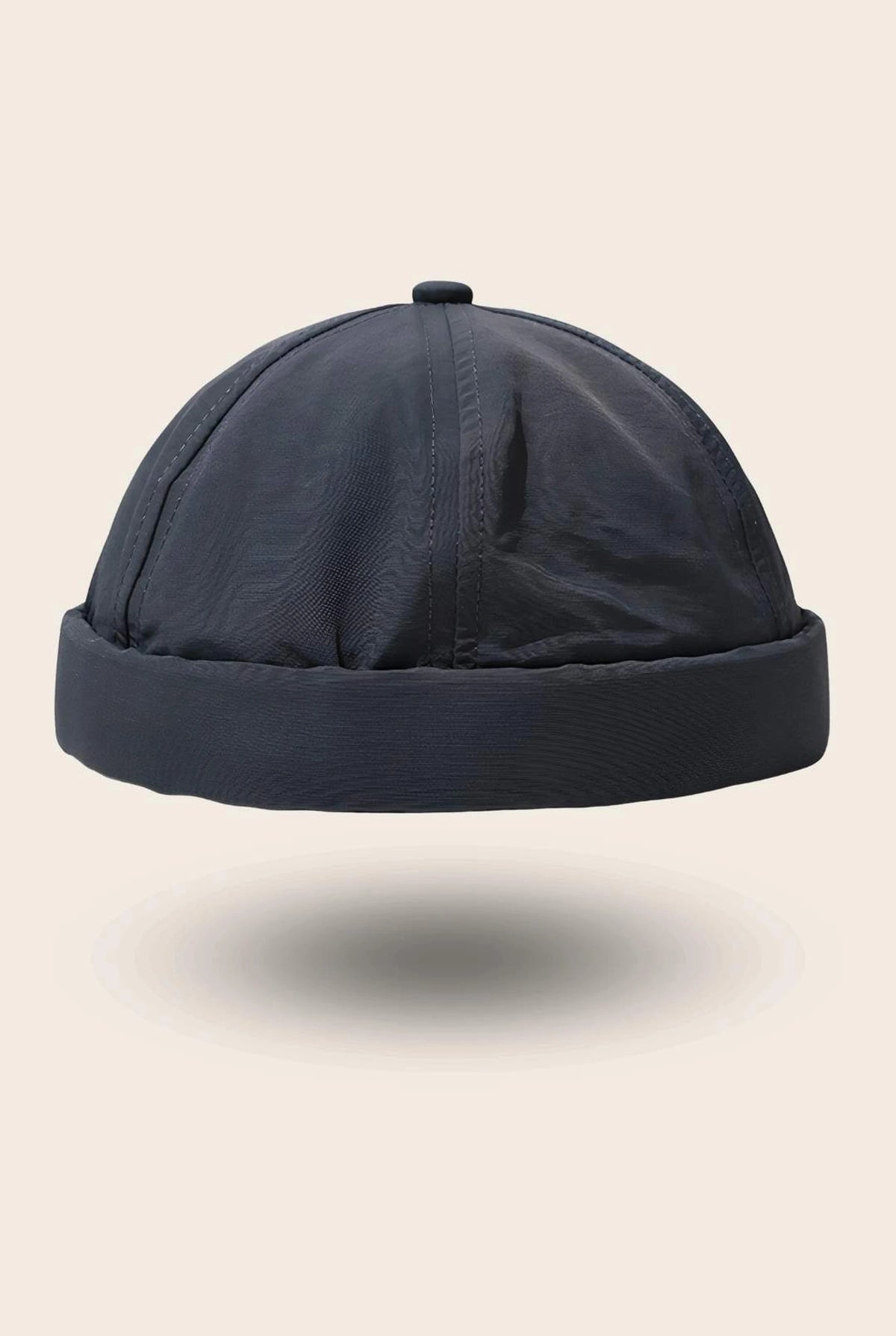 Bonnet docker Nylon bleu anthracite, packshot vue de profil
