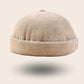 Bonnet docker Polaire tressé beige, packshot vue de profil