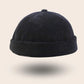 Bonnet docker Polaire tressé noir, packshot vue de profil