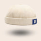 Bonnet docker Velours Retro beige crème, packshot vue de profil