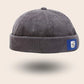 Bonnet docker Velours Retro gris, packshot vue de profil