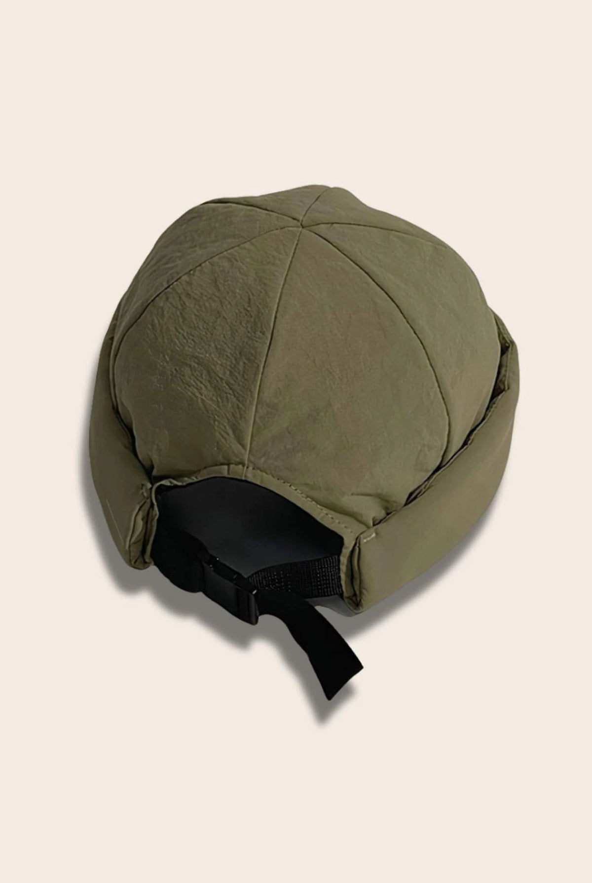 Bonnet docker Imperméable vert militaire, packshot vue de profil
