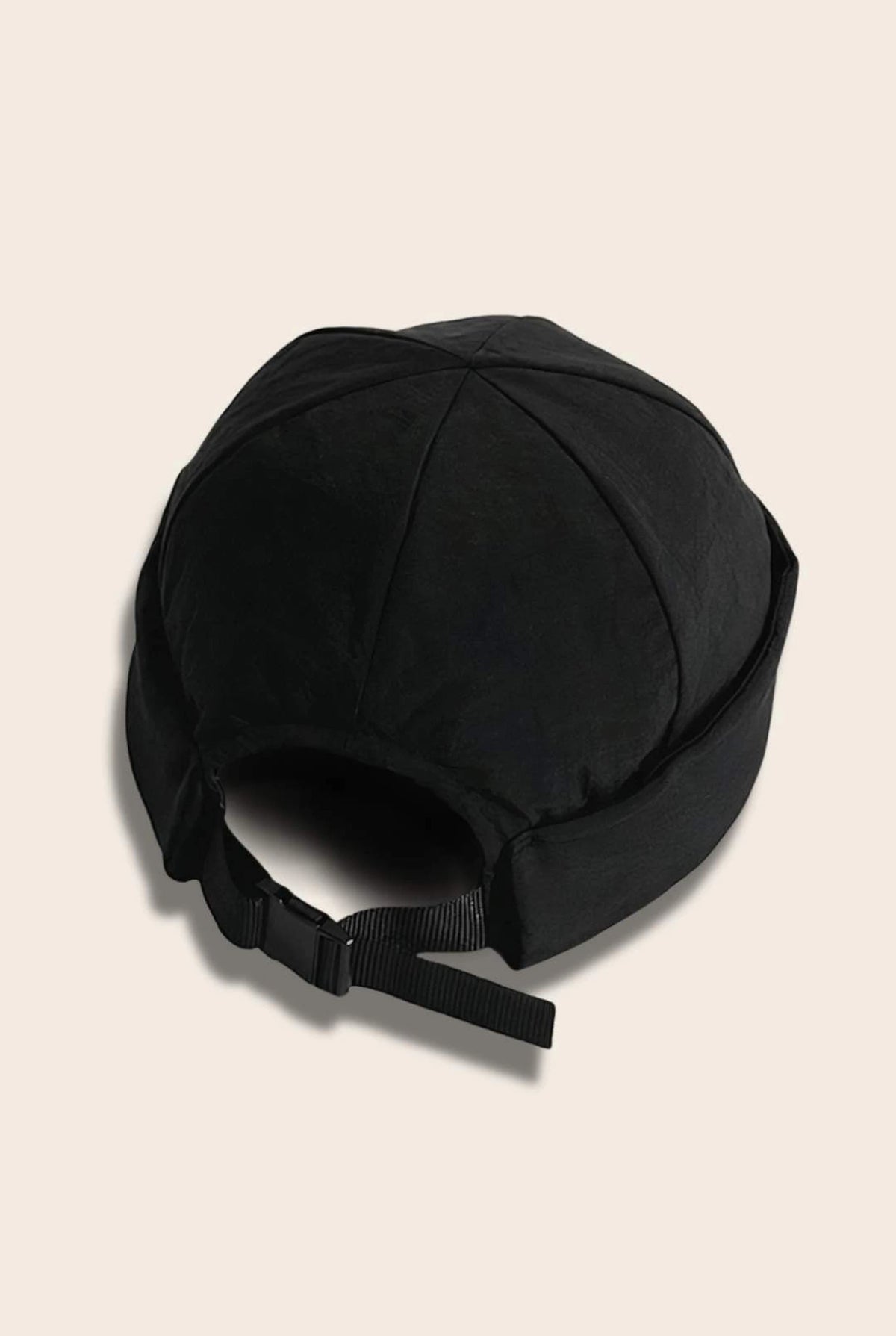 Bonnet docker Imperméable noir, packshot vue de profil