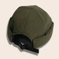 Bonnet docker Imperméable vert olive, packshot vue de profil
