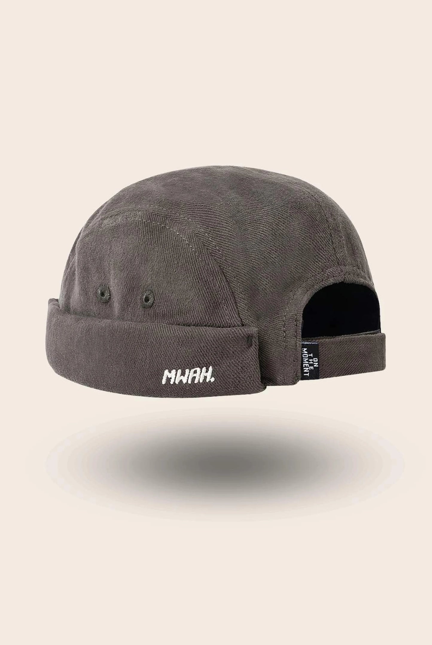Bonnet docker Mwah gris, packshot vue de profil