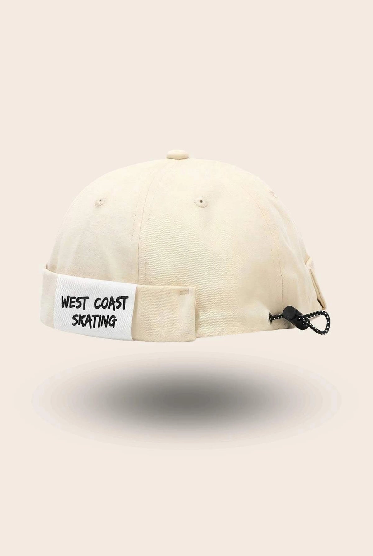 Bonnet docker Skate beige, packshot vue de profil