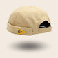 Bonnet docker Believe coloris beige, vue de trois quarts arrière
