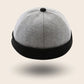 Bonnet docker Bicolore gris et noir, vue de face