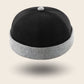 Bonnet docker Bicolore noir et gris, vue de face