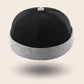 Bonnet docker Bicolore noir et gris, vue de face