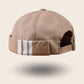 Bonnet docker Breton Rayé taupe avec bandes tricolores, vue de dos