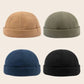 Les 4 coloris du bonnet docker Tissu Chevron : camel, kaki, bleu marine et noir