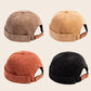 Les 4 coloris du bonnet docker Côtelé : taupe, camel, terracotta et noir