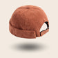 Bonnet docker Côtelé terracotta en velours côtelé, vue de trois quarts arrière