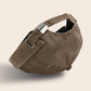 Bonnet docker en coton camel, vue de profil posé
