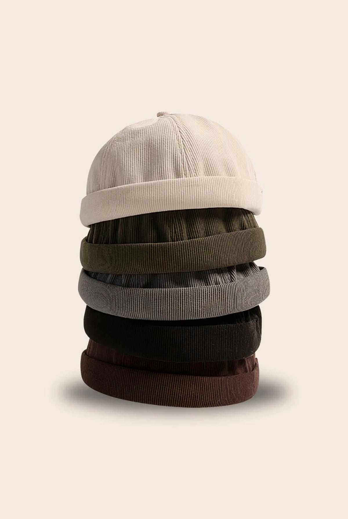 Bonnets docker en Velours empilés en 5 coloris