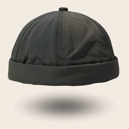 Bonnet docker Nylon kaki, vue de face