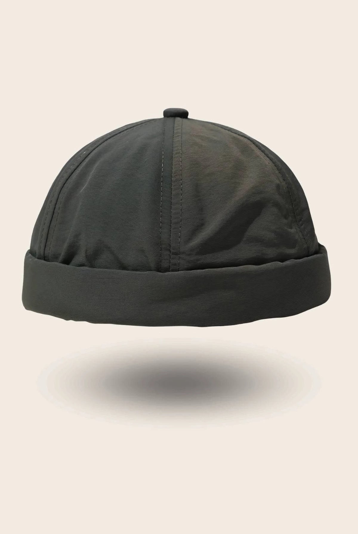 Bonnet docker Nylon kaki, vue de face