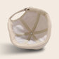 Intérieur du bonnet docker Smiley beige, doublure filet blanche