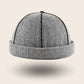 Bonnet docker Tricot gris en maille tricotée, vue de face