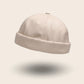 Bonnet docker uni beige, vue de profil