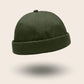 Bonnet docker uni kaki, vue de profil