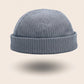 Bonnet docker Velours Côtelé bleu, vue de face