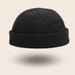 Bonnet docker Velours Côtelé noir, vue de face