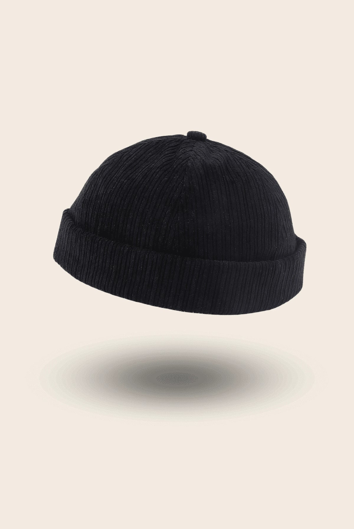 Bonnet docker Velours noir, vue de face