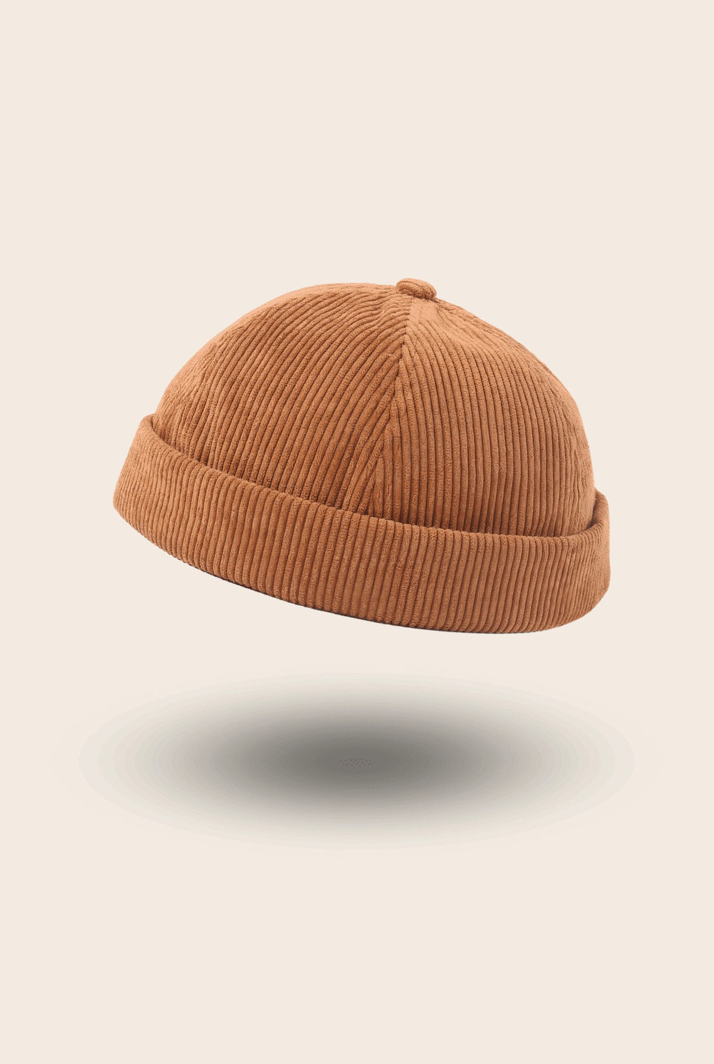 Bonnet docker Velours terracotta, vue de face