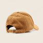 Casquette velour côtelé camel, vue de dos avec sangle réglable