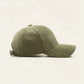 Casquette velour côtelé kaki, vue de profil