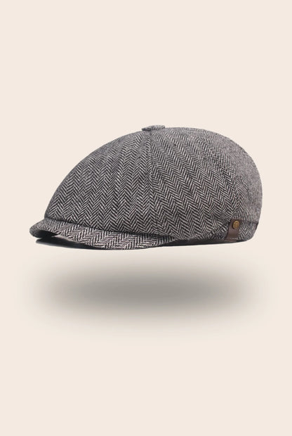 Casquette gavroche chevrons gris clair